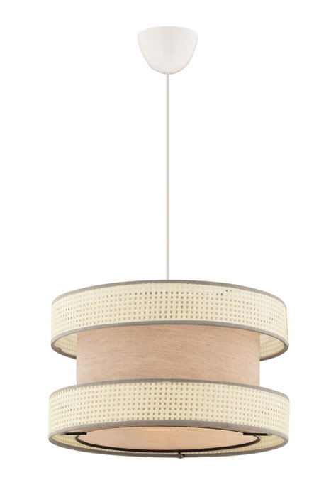 Opviq Lámpara de Araña Halo Blanco y Beige Opviq Lámpara de Araña Halo Blanco y Beige